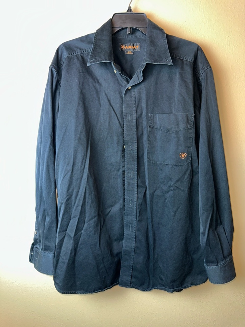 Ariat Men's Dark Navy Long Sleeve Button-Down Shirt